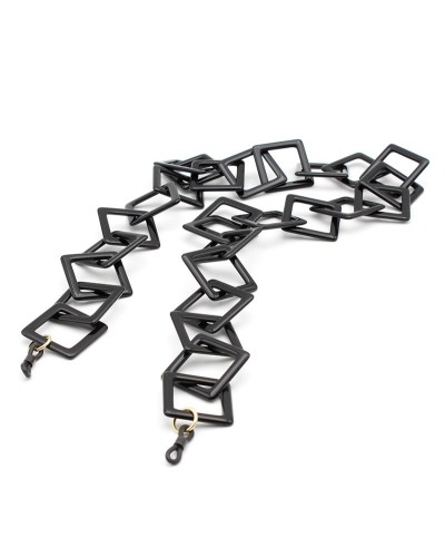BLACK ACETATE CHAIN WITH FANTASY LINKS