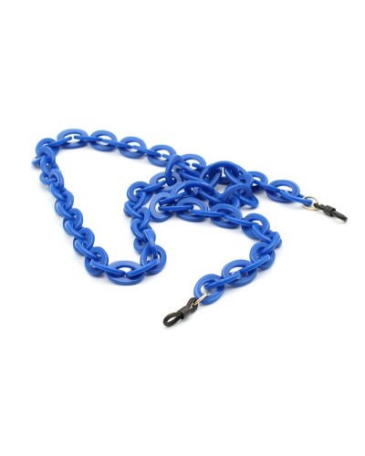 Chaîne Acétate avec Petits maillons Ovales Bleu électrique