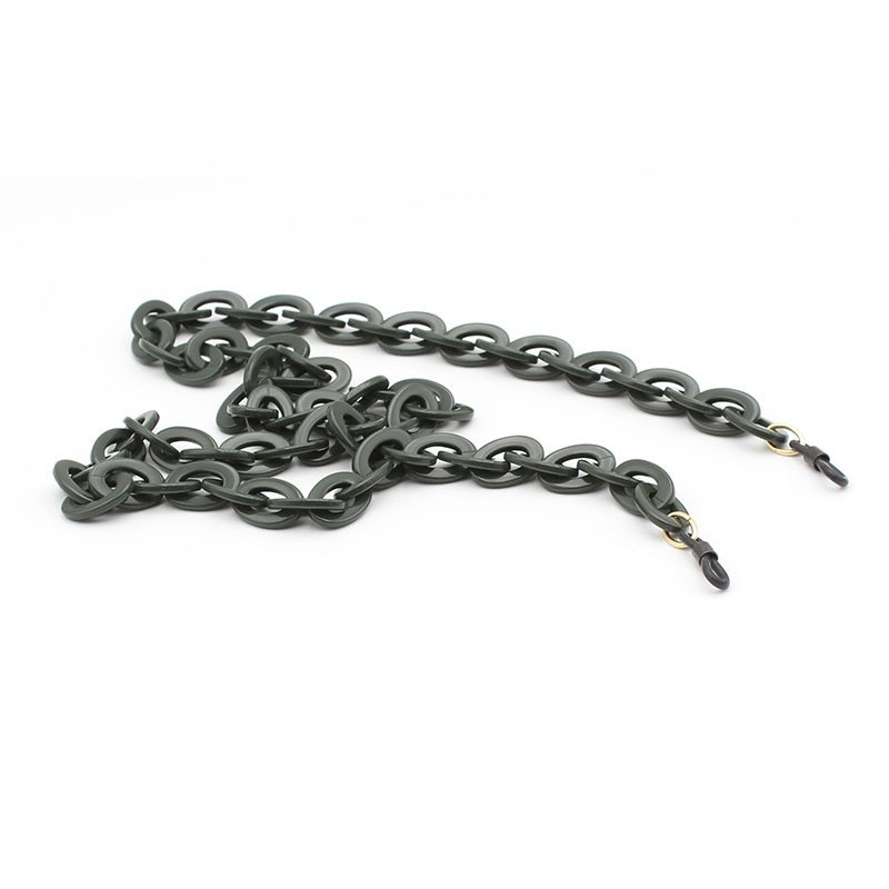 Green Acetate chain with Small Oval links