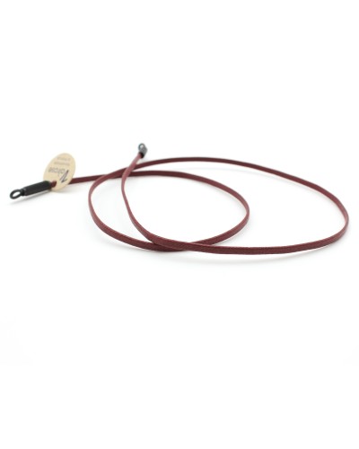 Burgundy Flat polished coton cord