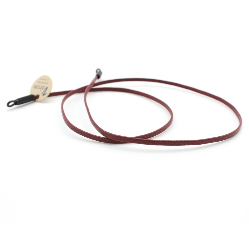 Burgundy Flat polished coton cord