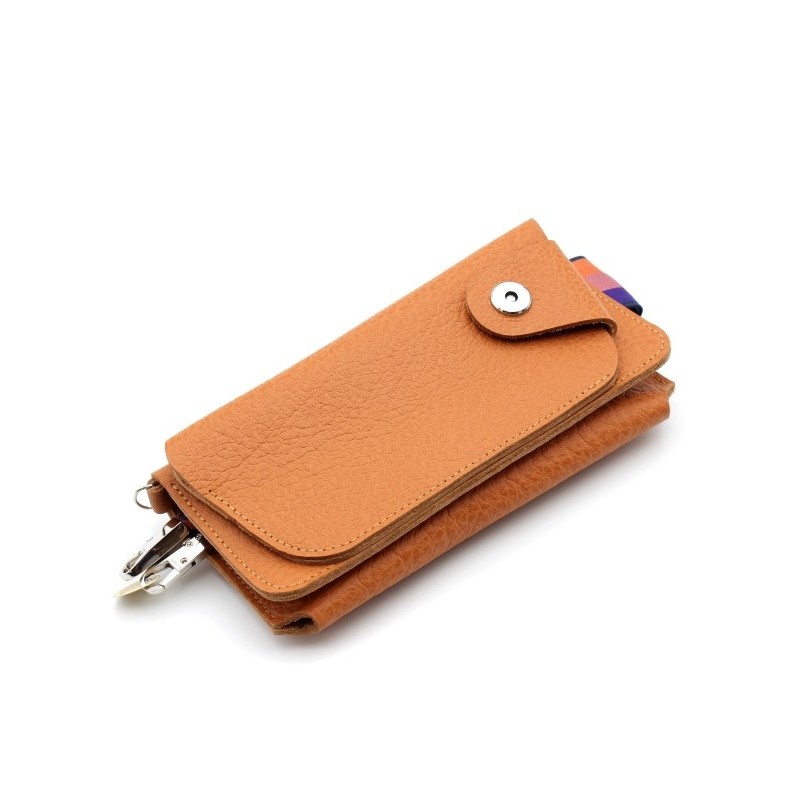 Tobacco Small leather shoulder bag