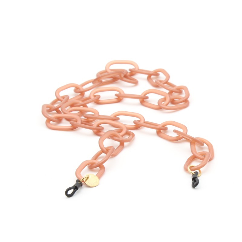 Powdery Pink Acetate chain with Big Oval links