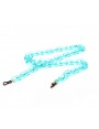 Turquoise Crystal Acetate chain with Medium rectangular links