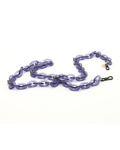 Crystal Purple Acetate chain with Small Oval links