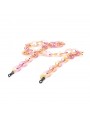 Pink and Yellow Acetate chain with Medium Oval links