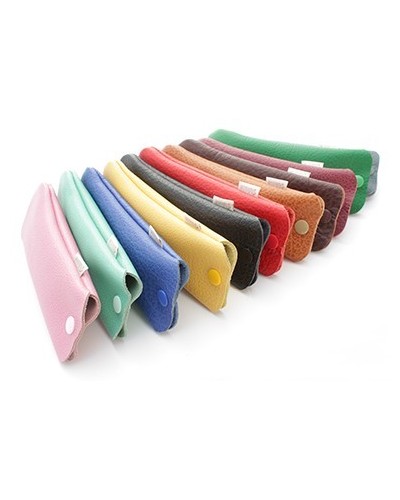 Leather case with press-stud