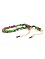 Metal chain with Wax fabric Green