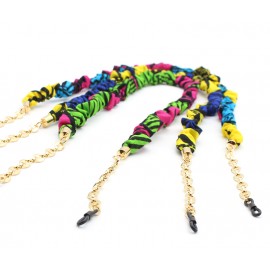 Metal chains with Wax fabric