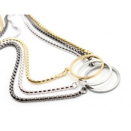 Venetian brass glasses holder necklace