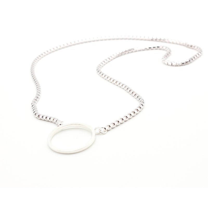 Silver Venetian brass glasses holder necklace