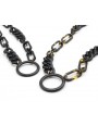 Acetate pendant with curb and fancy chain