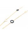 Metal chain with acetate flowers