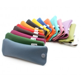 Leather glasses cases with press-stud