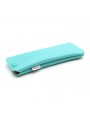Mint Leather glasses case with press-stud