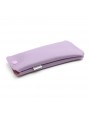 Purple Leather glasses case with press-stud