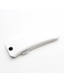 White Leather glasses case with press-stud