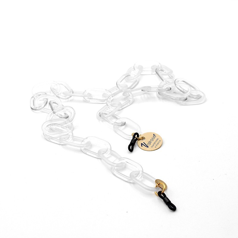 Cristal Opaline Acetate chain with big oval links
