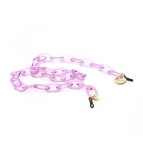 Purple Cristal Opaline Acetate chain with big oval links