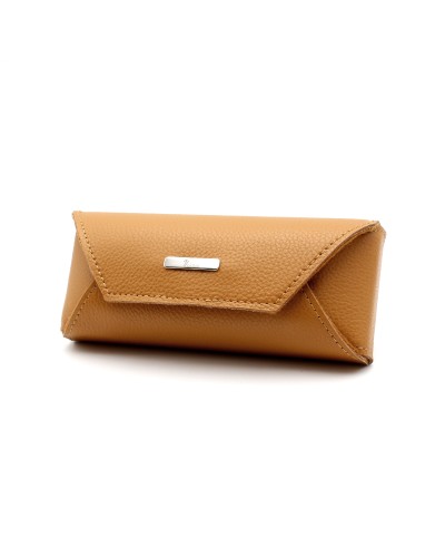 Camel Semi-rigid leather case