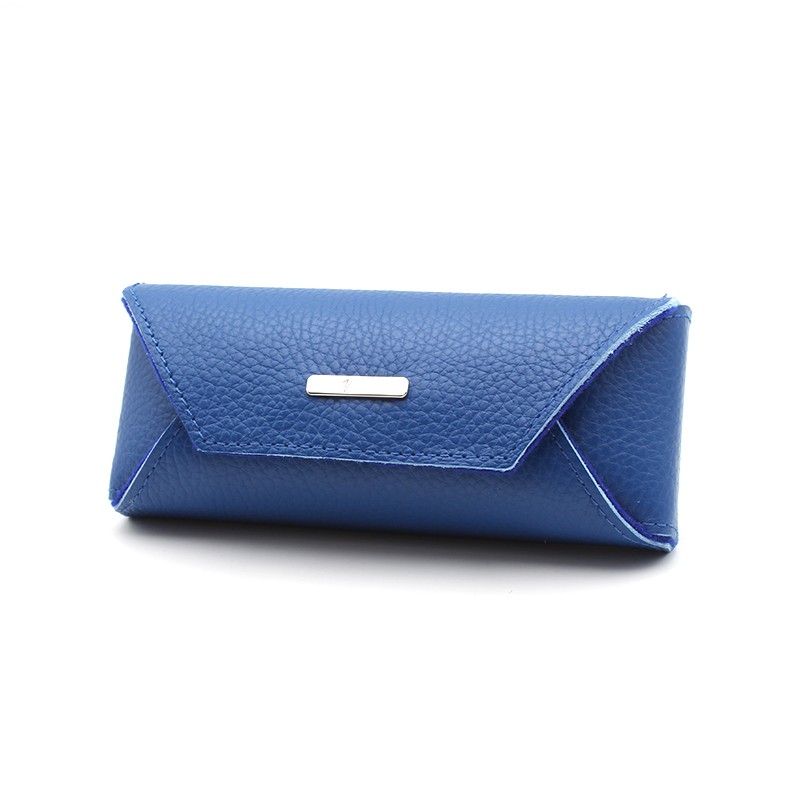 Blue Semi-rigid leather case