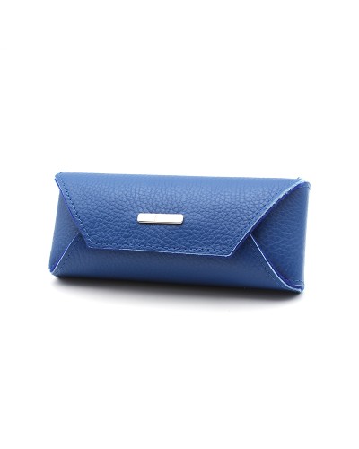 Blue Semi-rigid leather case