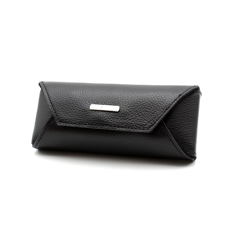 Black Semi-rigid leather case