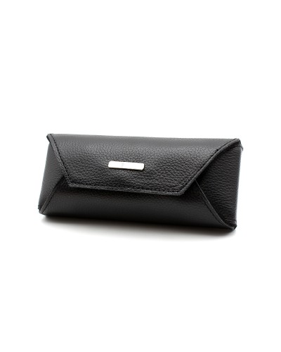 Black Semi-rigid leather case