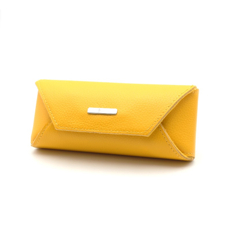 Yellow Semi-rigid leather case