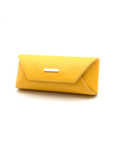 Yellow Semi-rigid leather case