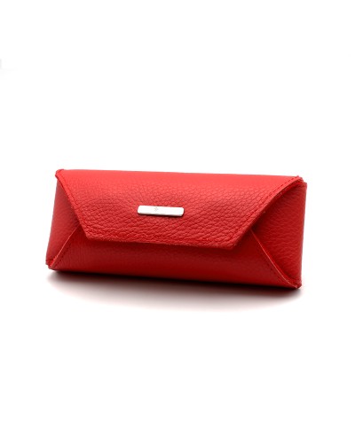Red Semi-rigid leather case