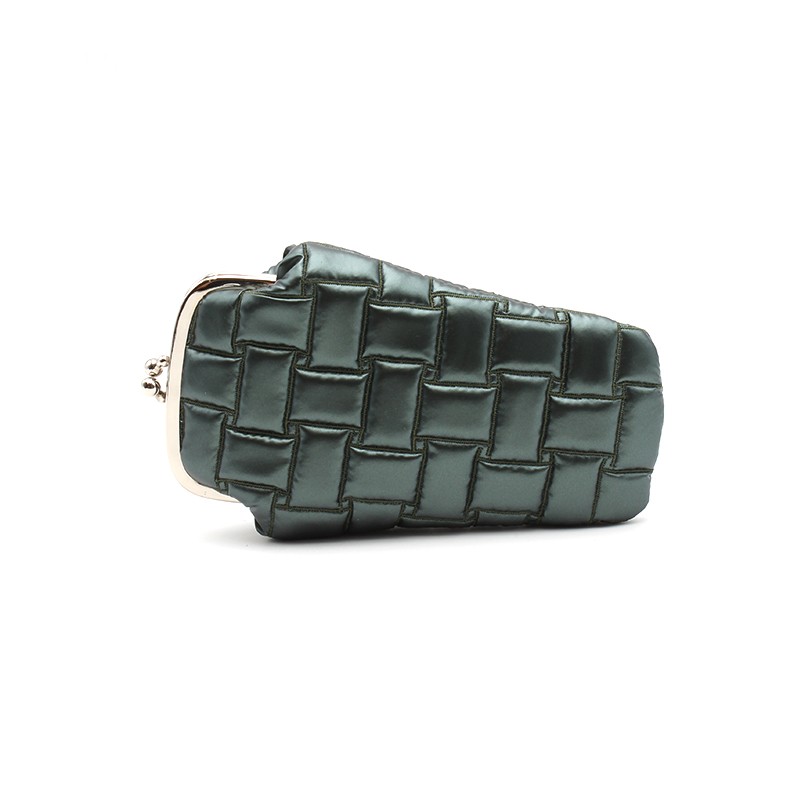 Etui porte-monnaie matelassé vert