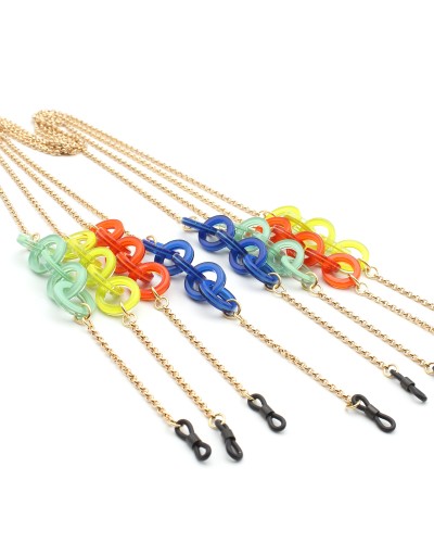 Metal Glasses chains with acetate Rings