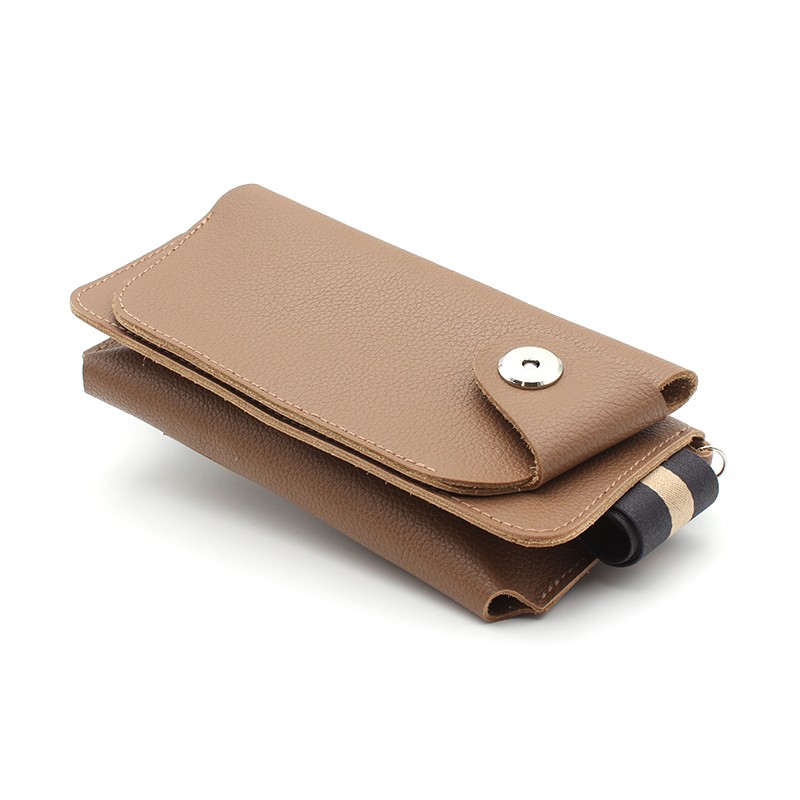 Mocha Small leather shoulder bag