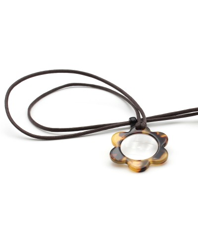 Pendentif Loupe en Acétate Tokyo sur cordon en coton