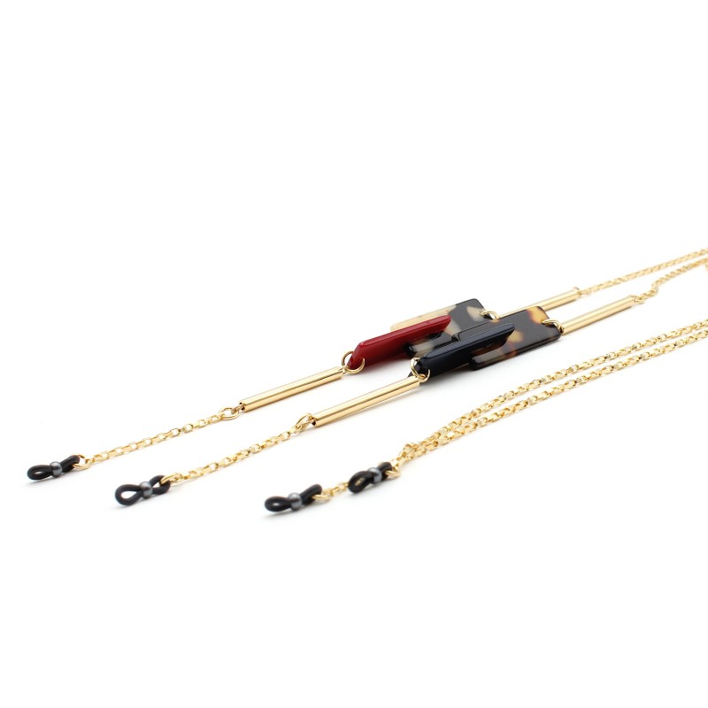 Chaînes en métal avec une portion en acetate