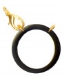 Acetate ring black/ plated gold