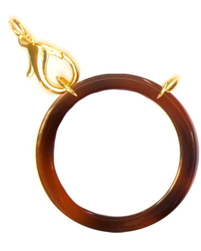 Anneau acétate écaille/ doré