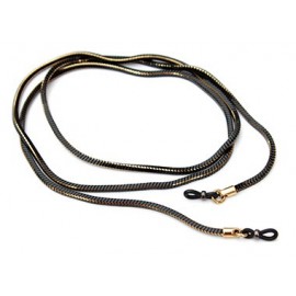 Chaine métal serpent dorée noir