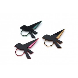 Set of bird brooches